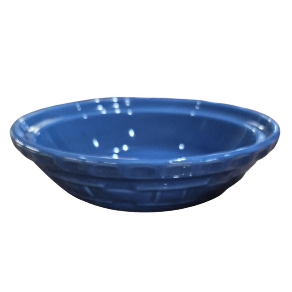 Longaberger Small Blue Ceramic Pie Plate 7 1/4" D